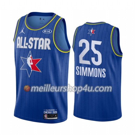Maillot Basket Homme Philadelphia 76ers Ben Simmons 25 2020 All-Star Jordan Brand Bleu Swingman